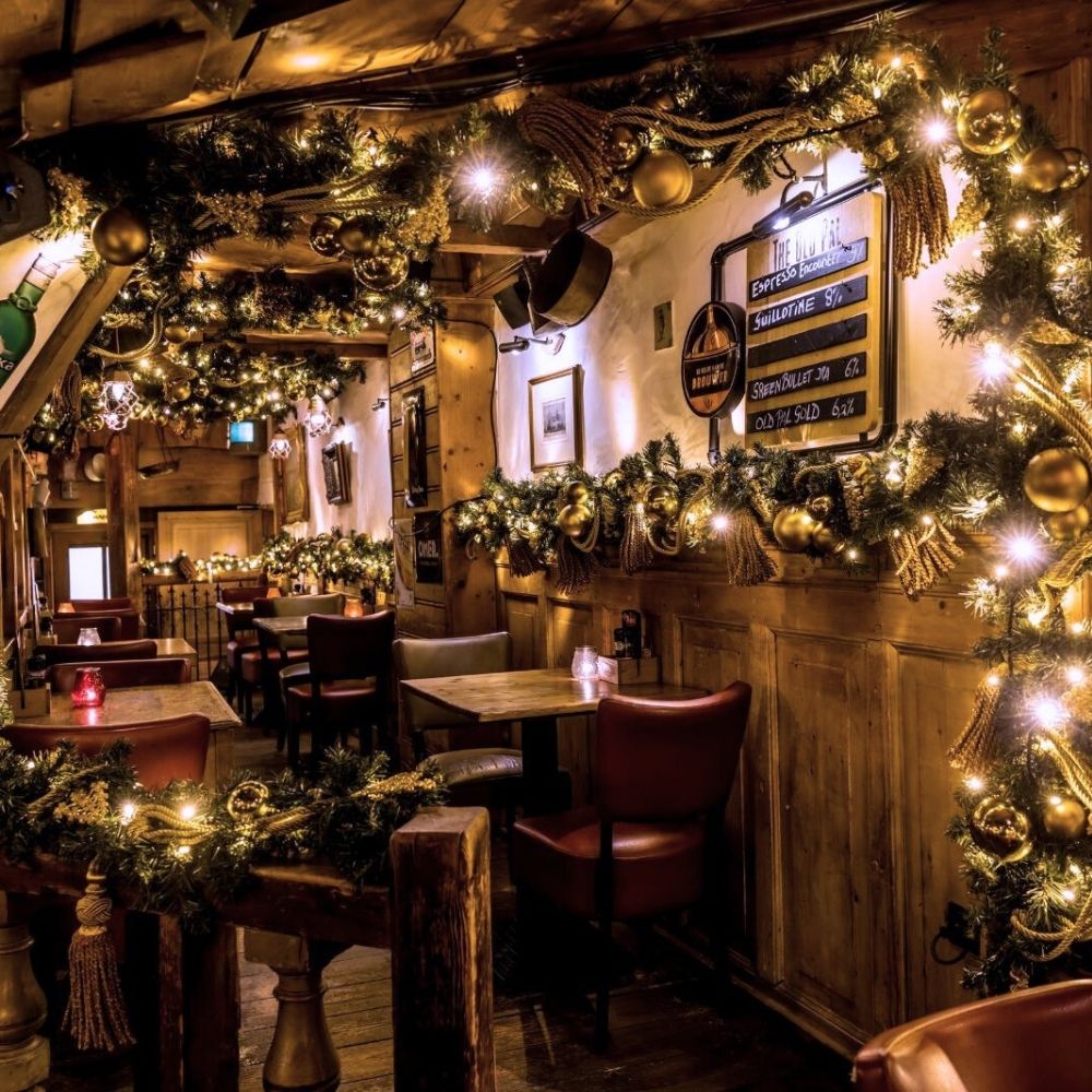 Het gezellige Old Pal met kerstverlichting