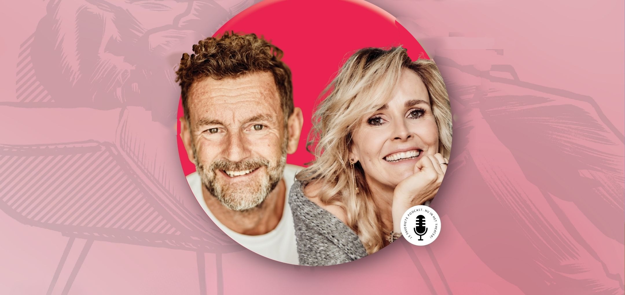 Kluun en Yvanka van der Zwaan poseren samen voor Best of Help ik heb een puber Live.